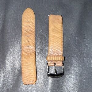Tan Geniune Lizard Watch Strap